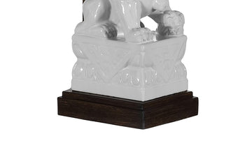 Guardian Lion 27.5" Ceramic Classic Modern LED Table Lamp - JONATHAN Y